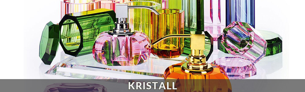 Akcesoria łazienkowe - szkło kolorowe - Decor Walther z kolekcji Kristall