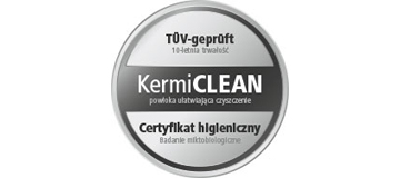 KermiCLEAN - powłoka ułatwiająca utrzymanie w czystości kabin prysznicowych marki Kermi.