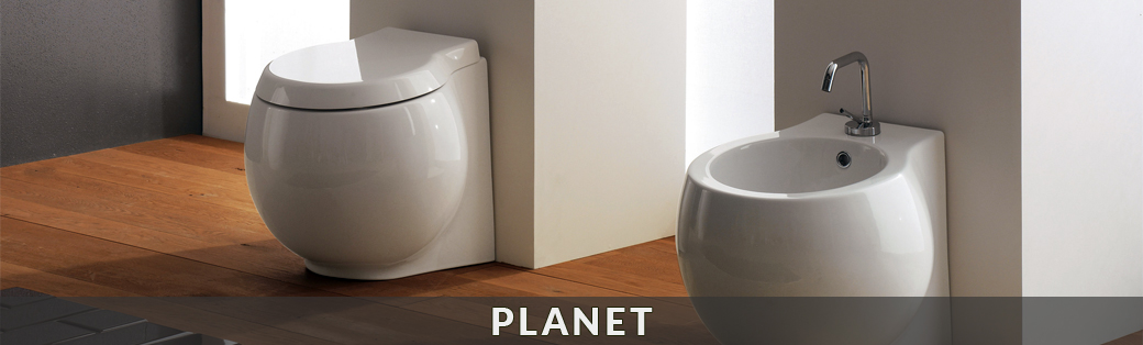 Miski WC i bidety Scarabeo z kolekcji Planet