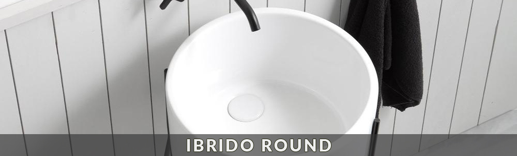 Umywalki ceramiczne Horganica z kolekcji Ibrido Round