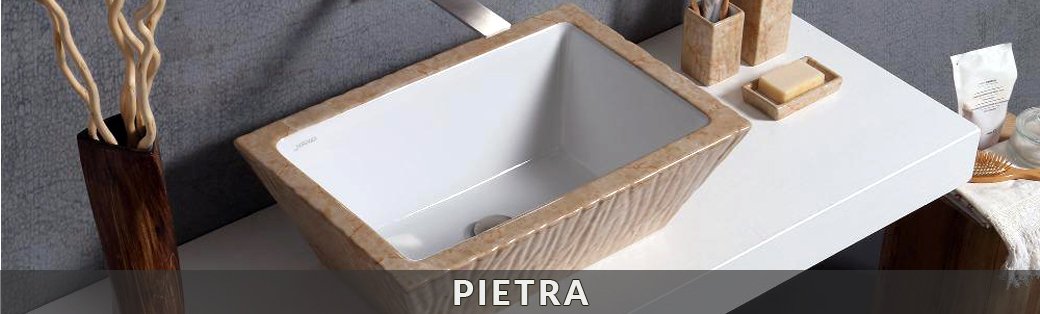 Umywalki ceramiczne Horganica z kolekcji Pietra