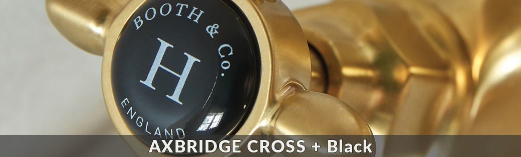 Baterie łazienkowe retro w kolorze mosiądzu szczotkowanego - BOOTH&Co.