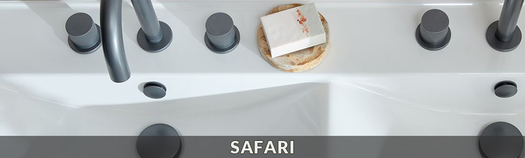 Baterie łazienkowe VADO z kolekcji Safari w kolorze grafitowym