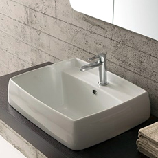 Umywalki ceramiczne Scarabeo z kolekcji Arco