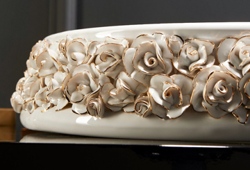 Dekorowane umywalki ceramiczne Terzofoco