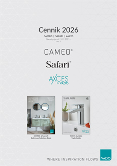 Cennik produktów z kolekcji CAMEO, SAFARI oraz AXCES by Vado 2026Q1