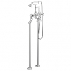 Bateria wannowa wolnostojąca z zestawem prysznicowym - Booth&Co. - Axbridge - BC-AXB-133-CP