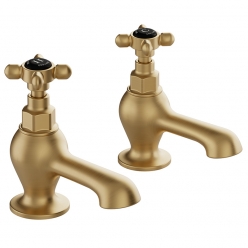 Para baterii wannowych - Mosiądz szczotkowany - Booth&Co. - Axbridge - BC-AXB-136-B-BRS