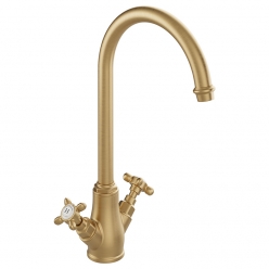 Bateria kuchenna jednootworowa - Mosiądz szczotkowany - Booth&Co. - Axbridge - BC-AXB-150A-BRS