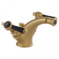 Bateria bidetowa dwuuchwytowa z korkiem automatycznym - Booth&Co. - Axbridge - BC-AXB-200-B-BRS