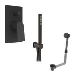 Zestaw wannowo-prysznicowy z napełnianiem wanny i słuchawką prysznicową - VADO - Cameo - CAM-MBS-BF-MB