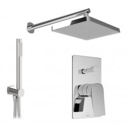 Zestaw prysznicowy z punktową słuchawką prysznicową i deszczownicą - VADO - Cameo - CAM-MSS-SH-CP
