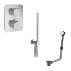 Zestaw wannowo-prysznicowy z napełnianiem wanny i słuchawką prysznicową - VADO - Cameo - CAM-TBS-BF-CP