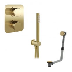 Zestaw wannowo-prysznicowy z napełnianiem wanny i słuchawką prysznicową - VADO - Cameo - CAM-TBS-BF-SBR