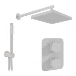 Zestaw prysznicowy z punktową słuchawką prysznicową i deszczownicą - VADO - Cameo - CAM-TSS-SH-MW