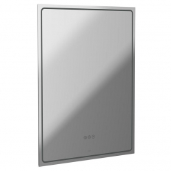 Lustro łazienkowe prostokątne, wym. 60x80 cm - VADO - Groove - GRV-M6I-FLS-SQ