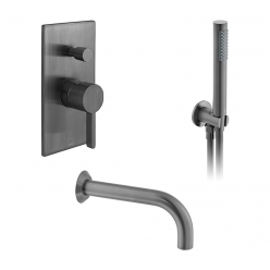 Zestaw wannowo-prysznicowy z wylewką naścienną - INDIVIDUAL - IND-BS-EDI2-BGM