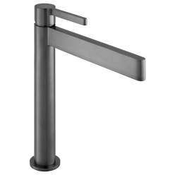 IND-EDI100E/SB-BGM - Bateria umywalkowa wysoka, sztorcowa, jednouchwytowa - INDIVIDUAL by VADO - Gunmetal Szczotkowany