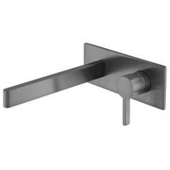 IND-EDI109S/A-BGM - Bateria umywalkowa podtynkowa, jednouchwytowa - INDIVIDUAL by VADO - Gunmetal Szczotkowany