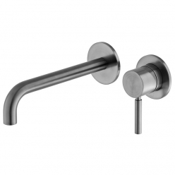 Bateria umywalkowa podtynkowa, jednouchwytowa, bez korka - INDIVIDUAL by VADO - IND-ORI209SA-BGM - Gunmetal Szczotkowany