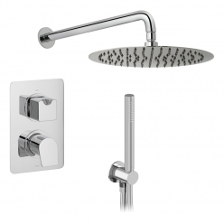 Zestaw prysznicowy z termostatyczną baterią podtynkową i deszczownicą 30 cm - VADO - PHO-TSS-A30-CP