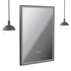 Lustro łazienkowe prostokątne z lampami wiszącymi, wym. 50x70 cm - VADO - Safari - SAF-M5W-REC-P+GL-PEW