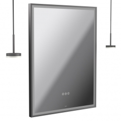 Lustro łazienkowe prostokątne z lampami wiszącymi, wym. 60x80 cm - VADO - Safari - SAF-M6W-REC-P+DI-PEW