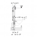 Stelaż podtynkowy do misek WC wiszących z podłączeniem odsysania powietrza - Geberit - 111.364.00.5