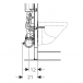 Stelaż podtynkowy do misek WC wiszących z regulacją wysokości - Geberit - 111.396.00.5