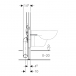 Stelaż podtynkowy do misek WC, gł. 8 cm - Geberit - 111.796.00.1