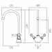 Rysunek techniczny - Booth&Co. - Axbridge - BC-AXB-250-CP