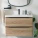 CAMEO - Szafka 80 cm, kolor Dąb Naturalny, umywalka ceramiczna