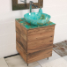 Drewniana szafka łazienkowa z kamiennym blatem - Domiziani - Vietri
