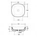 Umywalka nablatowa kwadratowa Olympia Ceramica - Metamorfosi - MET42040