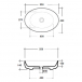 Umywalka nablatowa owalna Olympia Ceramica - Metamorfosi - MET42060