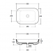 Umywalka nablatowa prostokątna Olympia Ceramica - Metamorfosi - MET42600