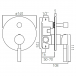 IND-ORI147A-BLK - Rysunek techniczny