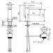 Bateria umywalkowa Bugnatese Tetris 9113 - Rysunek techniczny
