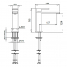 Bateria umywalkowa Bugnatese Tetris 9113S - Rysunek techniczny