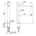 Bateria umywalkowa Bugnatese Tetris 9117S - Rysunek techniczny