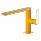 Bateria umywalkowa z korkiem klik-klak - Bursztynowy/Chrom - TRES - Loft Colors - 20020501AMD