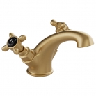 Bateria umywalkowa dwuuchwytowa - Mosiądz szczotkowany - Booth&Co. - Axbridge - BC-AXB-100/SB-B-BRS