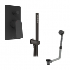 Zestaw wannowo-prysznicowy z napełnianiem wanny i słuchawką prysznicową - VADO - Cameo - CAM-MBS-BF-MB