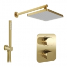 Zestaw prysznicowy z punktową słuchawką prysznicową i deszczownicą - VADO - Cameo - CAM-TSS-SH-SBR