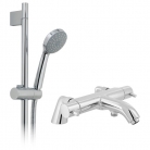 Bateria wannowo-prysznicowa termostatyczna a podporach z zestawem prysznicowym - VADO - CEL-131T+SRK-C/P