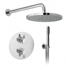 Zestaw prysznicowy, bateria podtynkowa 2-drożna, deszczownica okrągła śr. 25,4 cm, słuchawka z przyłączem - VADO - DX-172251-CELRO-CP
