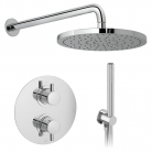 Zestaw prysznicowy, bateria podtynkowa 2-drożna, deszczownica okrągła śr. 25,4 cm, słuchawka z przyłączem - VADO - DX-172251-CELRO-CP