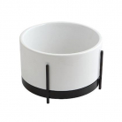 Umywalka ceramiczna nablatowa z niską podstawą - Horganica - BRD01TMWN