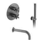 Zestaw wannowo-prysznicowy z wylewką naścienną - INDIVIDUAL - IND-BS-ELE2-BGM