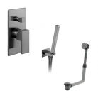 Zestaw wannowo-prysznicowy z napełnianiem wanny i punktową słuchawką prysznicową - IND-BS-NOT1-BGM